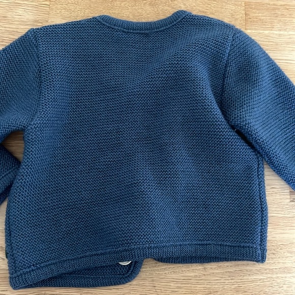 Pure wool blue cardigan made in Austria - Picture 6 of 6